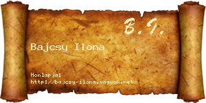 Bajcsy Ilona névjegykártya